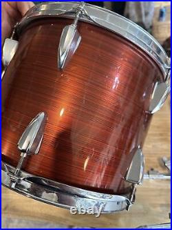 Tama Imperialstar 10 12 Rack Tom Drum Holder Lot Set Red Stripe Drums