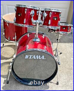 Tama Imperialstar 5pc Drum Set Red Sparkle Nice