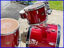 Tama Imperialstar 5pc Drum Set Red Sparkle Nice