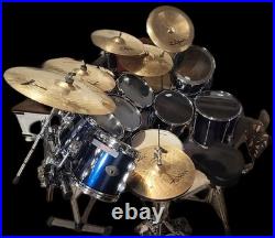 Tama Midnight Blue Rockstar Drumset with Rack system and Zildjian cymbals