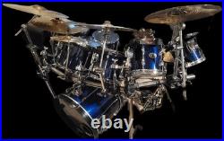 Tama Midnight Blue Rockstar Drumset with Rack system and Zildjian cymbals