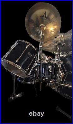 Tama Midnight Blue Rockstar Drumset with Rack system and Zildjian cymbals