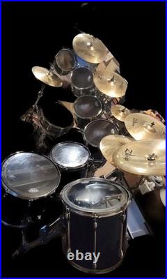 Tama Midnight Blue Rockstar Drumset with Rack system and Zildjian cymbals