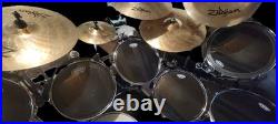 Tama Midnight Blue Rockstar Drumset with Rack system and Zildjian cymbals