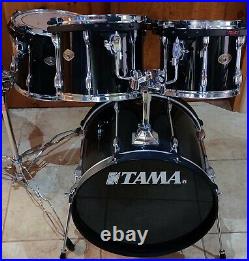 Tama Rockstar 4 piece black drum set