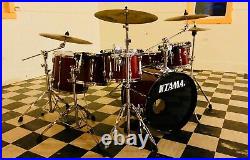 Tama Rockstar 6 piece drum set. Includes full set of hardware and road bags