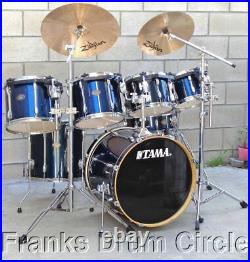 Tama Rockstar Blue 7pc Drum Set with Zildjian Cymbals & Hardware