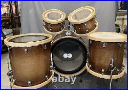 Tama S. L. P. Drum Set in Mint Condition (Snare Sold Separate) Maple Wood- Brown