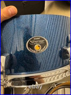 Tama Silverstar Indigo Sparkle Cocktail Kit + Bags + Hardware