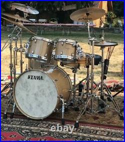 Tama Star Walnut 6pc Drum Set Smoky Natural Mist Hardly Played Plus Tama Bags