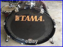 Tama Starclassic 4 Piece Drum Set Ser. #008050 Red/Black Sparkle Fade