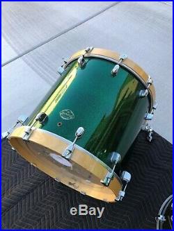 Tama Starclassic Maple 5 Piece Drum Set Made in Japan Green Sparkle