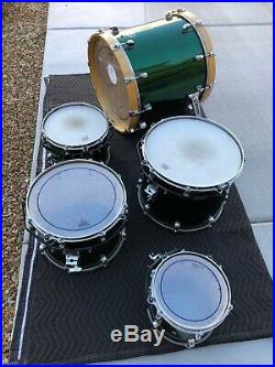 Tama Starclassic Maple 5 Piece Drum Set Made in Japan Green Sparkle