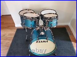 Tama Starclassic Maple 5pc Drum Set Flat Steel Blue Metallic Finish