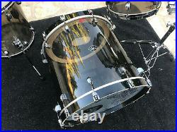 Tama Starclassic Mirage 2007 Black Ice 3pc Drum Set Kit OWNED by JASON BITTNER