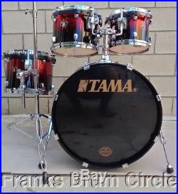 Tama Starclassic Performer 4pc Drum Set / Shell Pack Red Sparkle Fade Birch
