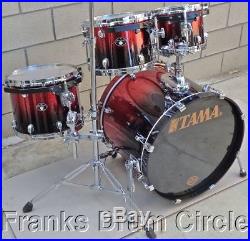 Tama Starclassic Performer 4pc Drum Set / Shell Pack Red Sparkle Fade Birch