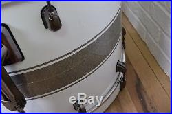 Tama Starclassic Silver Snow Racing Stripe maple shell drum set kit-used drums