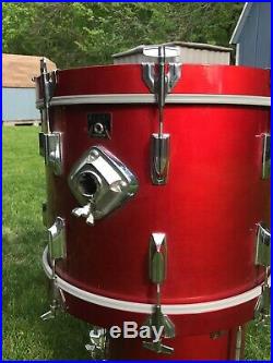 Tama Superstar Drum Set 1980's Candy Apple Red