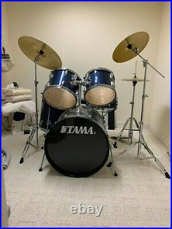 Tama Swingstar 5-Piece Drum Set with Hardware Cymbals and Throneread descriptio