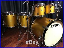 Tama drums sets Starclassic Bubinga Aztec Gold Metallic 5 piece kit used