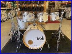 Taye Studio Maple Cracked Pearl Drum Set Taye Drum Set With Hardware + Seat