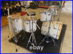 Taye Studio Maple Cracked Pearl Drum Set Taye Drum Set With Hardware + Seat