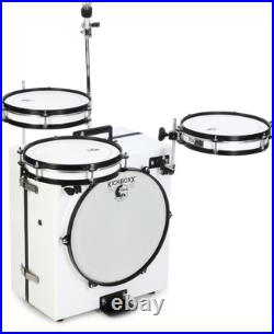 Toca Percussion KickBoxx Pro Suitcase Drum Set White Glitter, Sweetwater Toca Percussion KickBoxx Pro Suitcase Drum Set White Glitter, Sweetwater