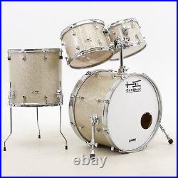 TreeHouse Custom Drums 4-piece Mahogany Drumset withSilver Glass Glitter Wrap