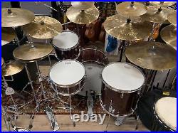 TreeHouse Custom Drums 4-piece Maple Drumset- Merlot Sparkle Rock