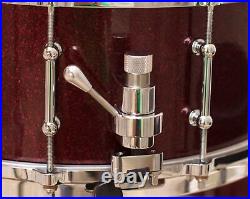 TreeHouse Custom Drums 4-piece Maple Drumset- Merlot Sparkle Rock