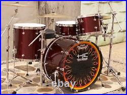 TreeHouse Custom Drums 4-piece Maple Drumset- Merlot Sparkle Rock