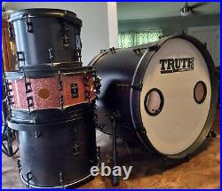 Truth Custom 4 Piece Drum Kit Shell Pack Black Satin Stain 14, 10, 14, 22