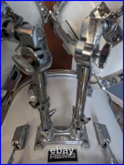 USED Remo Quadura White Drum Set (See Description For Further Details)