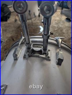 USED Remo Quadura White Drum Set (See Description For Further Details)