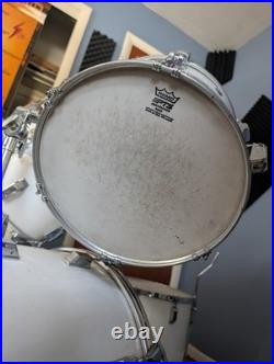 USED Remo Quadura White Drum Set (See Description For Further Details)