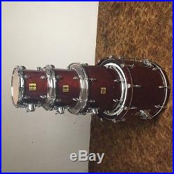 USED Yamaha Oak Custom 4-piece Shell Pack Drum Set Brown Oak