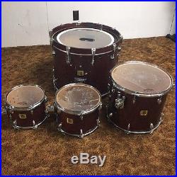 USED Yamaha Oak Custom 4-piece Shell Pack Drum Set Brown Oak