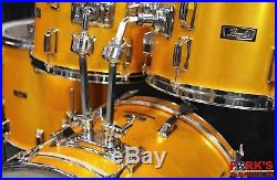 Used 1970's Pearl Fiberglass 4pc drum set