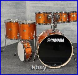Used 7 piece yamaha drumset (honey orange)