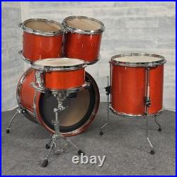 Used Arbiter 5pc Drum Set Cherry Wood Good
