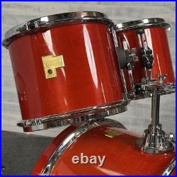 Used Arbiter 5pc Drum Set Cherry Wood Good Used Arbiter 5pc Drum Set Cherry Wood Good