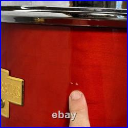 Used Arbiter 5pc Drum Set Cherry Wood Good