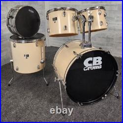 Used CB 5pc Drum Set White Fair Used CB 5pc Drum Set White Fair