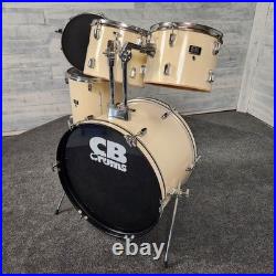 Used CB 5pc Drum Set White Fair Used CB 5pc Drum Set White Fair
