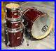 Used-Canopus-Yaiba-Groove-4pc-Drum-Set-Red-Sparkle-Lacquer-01-ek
