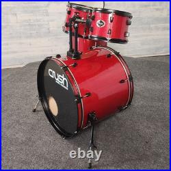 Used Crush 5pc Drum Set Red Sparkle Good