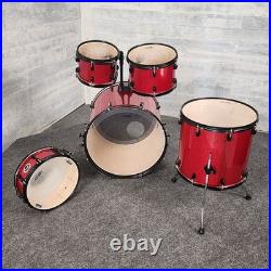 Used Crush 5pc Drum Set Red Sparkle Good