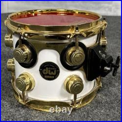 Used DW Collectors 5pc Maple Drum Set White Finish Ply withGold Hardware Good