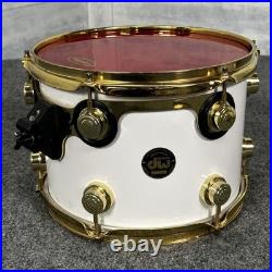 Used DW Collectors 5pc Maple Drum Set White Finish Ply withGold Hardware Good